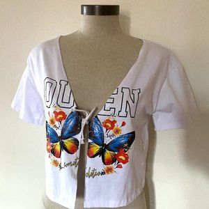 Fashion Nova Butterfly Crop Top